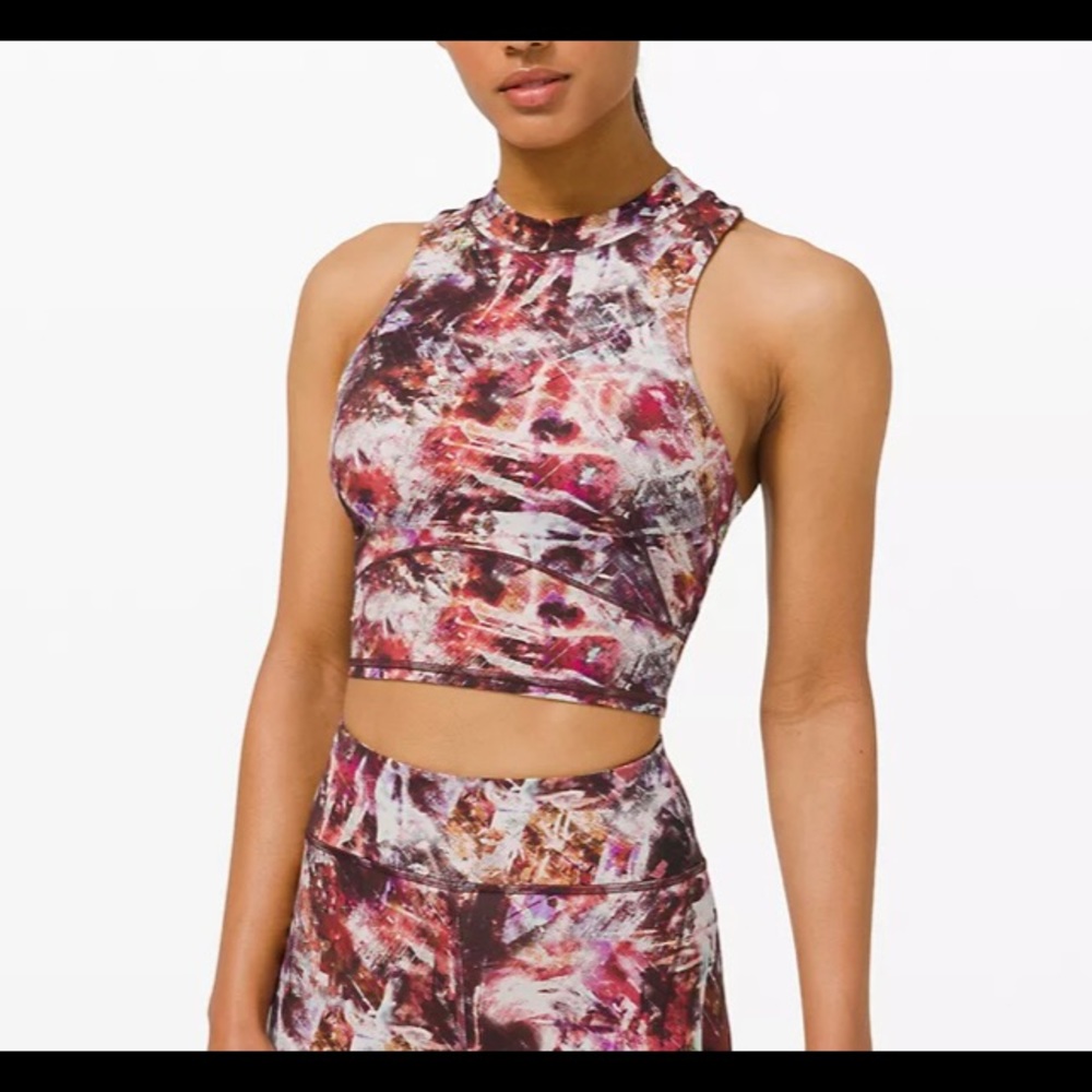 Lululemon “everlux and mesh cropped tank” NWT size 12